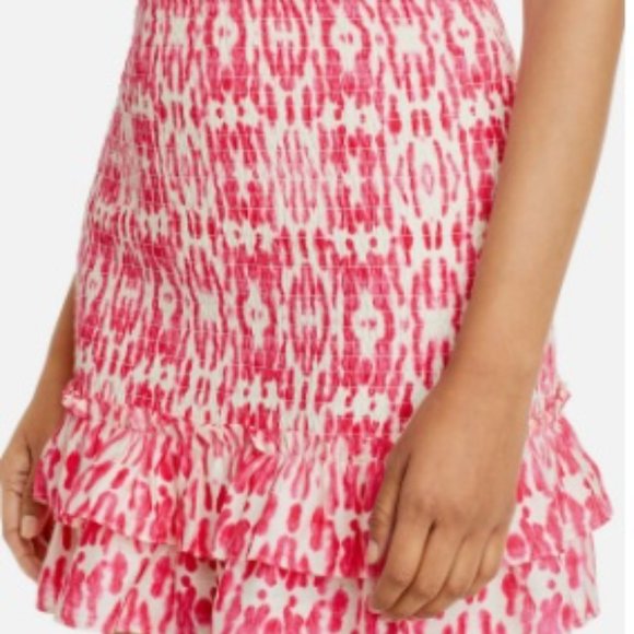 AQUA PRINTED SMOCKED MINI SKIRT - Picture 3 of 4